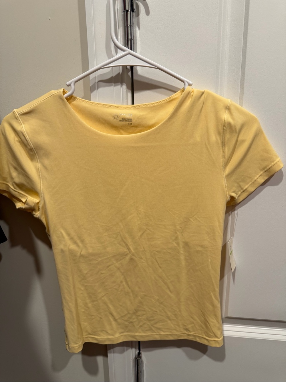 aerie Women’s Short Sleeve Crewneck Tee in Pale Yellow